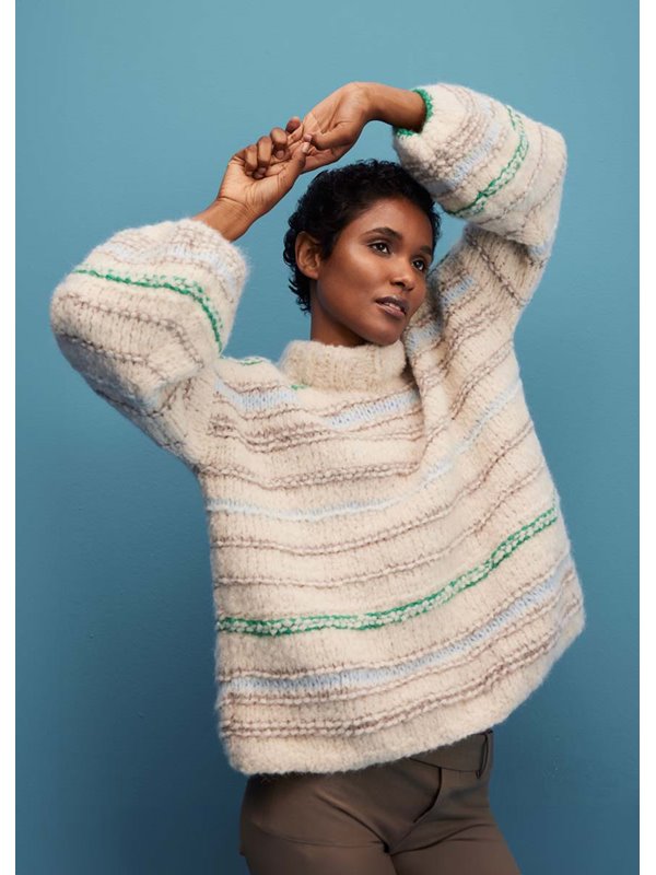 PULLOVER MIT QUERSTREIFEN Royal Alpaca & Alpaca Air II von Lana Grossa