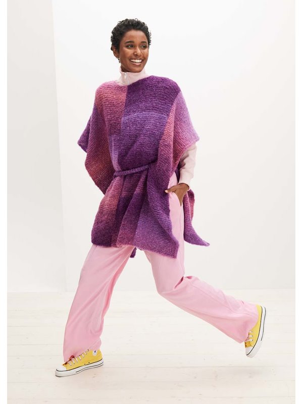 PONCHO KRAUS RECHTS MIT GÜRTEL Avio von Lana Grossa