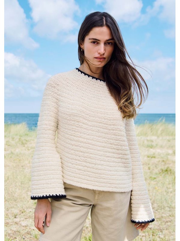 RUNDPASSENPULLOVER IN QUERRIPPEN Airy & Alpaca Air II von Lana Grossa