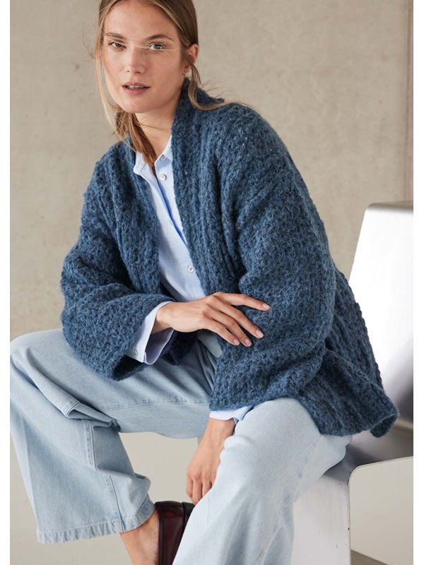 Lana Grossa HÄKEL-CARDIGAN Alpaca Air II