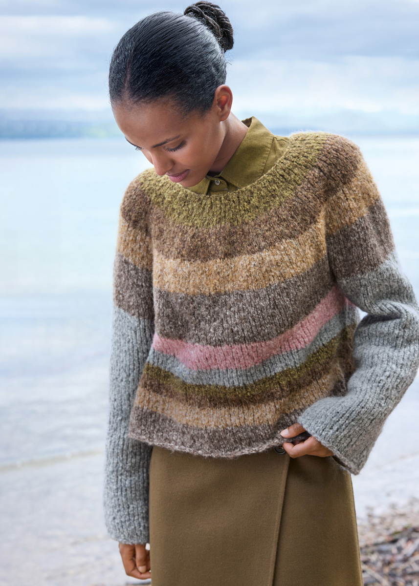 TOP-DOWN-RUNDPASSENPULLOVER Milano von Lana Grossa