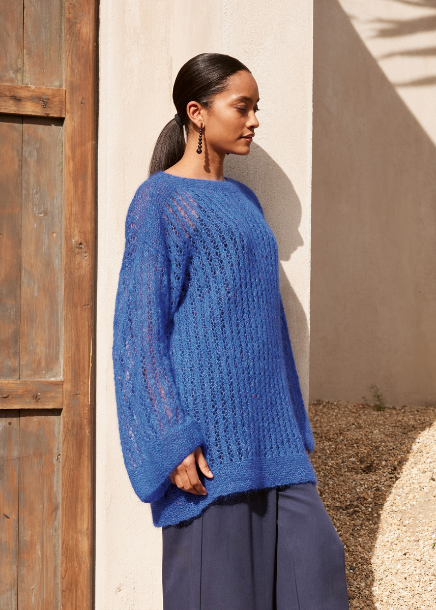 SWEATER Natural Superkid Tweed von Lana Grossa