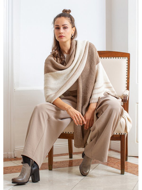 PONCHO Natural Alpaca Classico von Lana Grossa