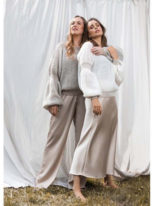 PULLOVER Brigitte No 3 & Cool Wool Lace & Brillino von Lana Grossa