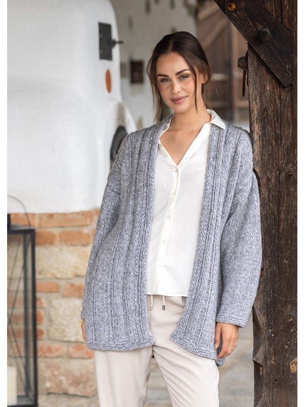 LONGCARDIGAN Ecopuno Chunky von Lana Grossa