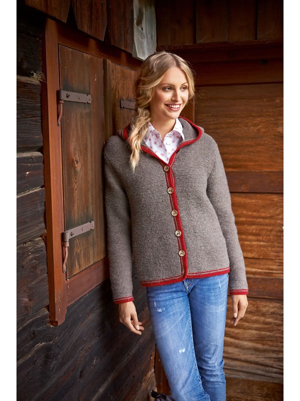 Lana Grossa KAPUZENJACKE MIT STREIFENBLENDEN Alpina