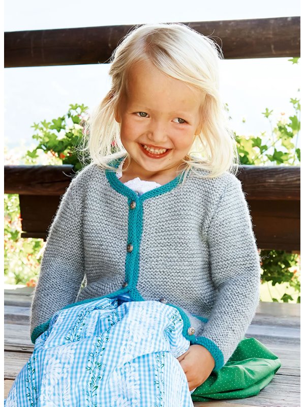 KINDERJANKER Alpina/COOL WOOL Big Melange (GOTS) von Lana Grossa