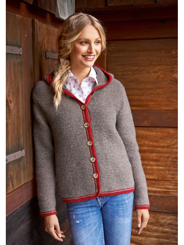 KAPUZENJACKE MIT STREIFENBLENDEN Alpina von Lana Grossa