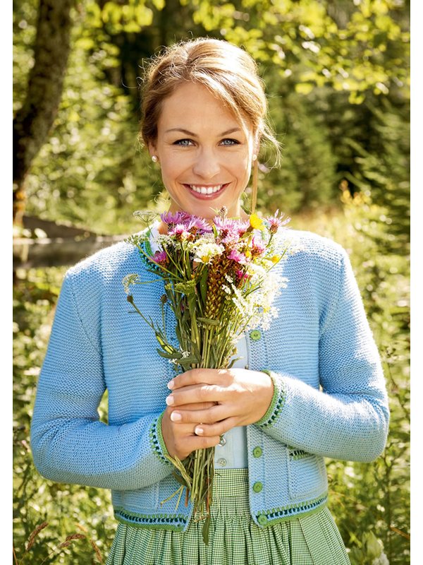 DAMENJACKE MIT JACQUARDBORDÜRE  Cool Wool Big von Lana Grossa