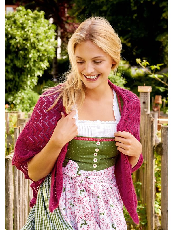 DREIECKSTUCH IM ZACKENAJOURMUSTER MIT ZACKENRÄNDERN Lace Seta von Lana Grossa