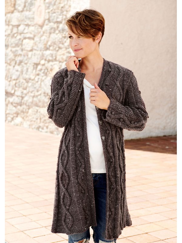 STRICKMANTEL Slow Wool Canapa von Lana Grossa