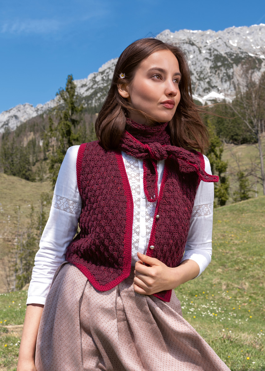 WESTE IM RELIEFMUSTER Landlust Soft Tweed 180 & Cool Wool von Lana Grossa