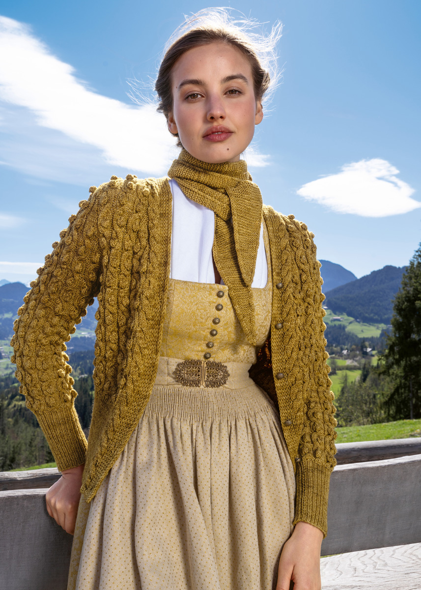 HALSTUCH KRAUS RECHTS MIT KORDELRAND Cool Wool Vintage von Lana Grossa