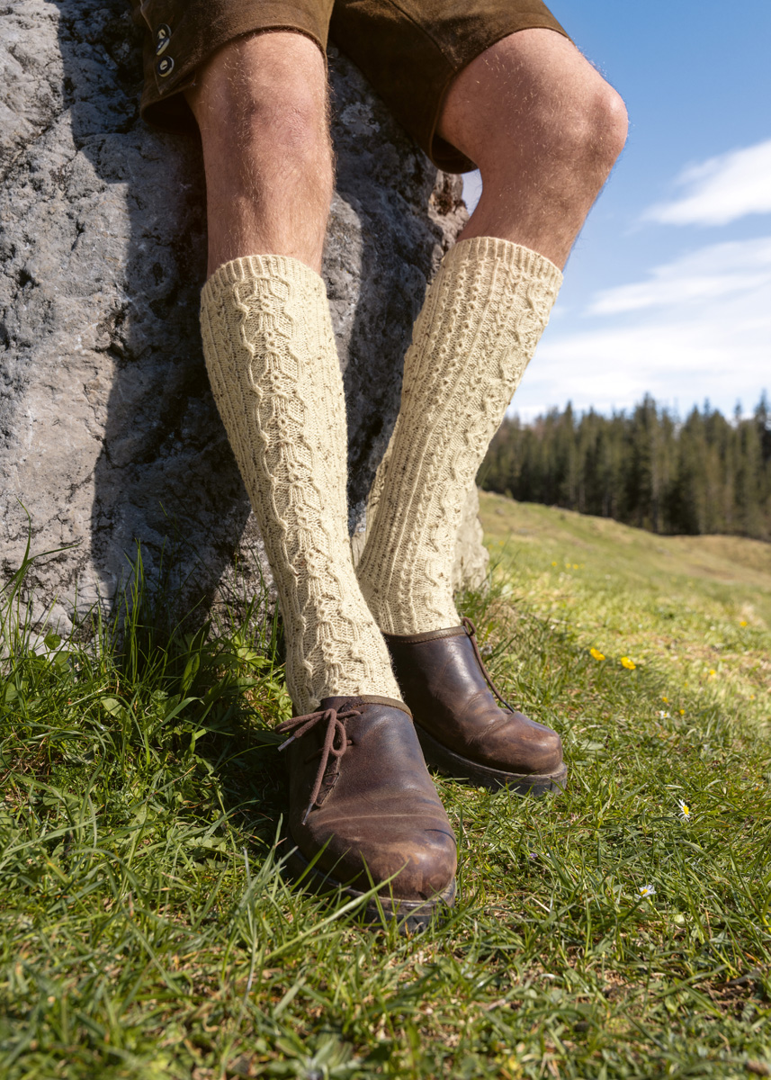 HERREN-KNIESTRÜMPFE Meilenweit 100g Tweed von Lana Grossa