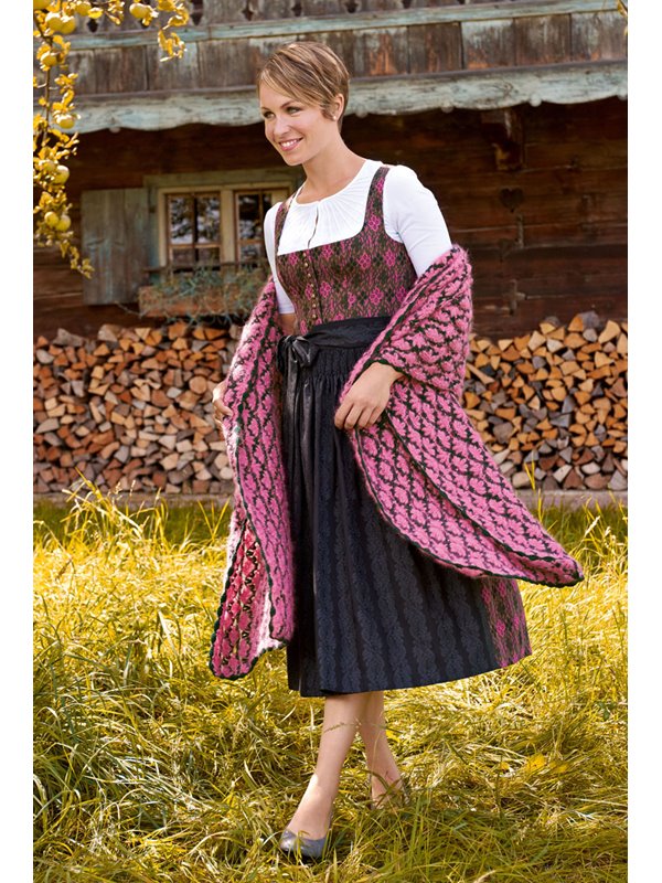 HÄKELTUCH IM MUSCHELMUSTER Silkhair/Cashmere 16 Fine von Lana Grossa