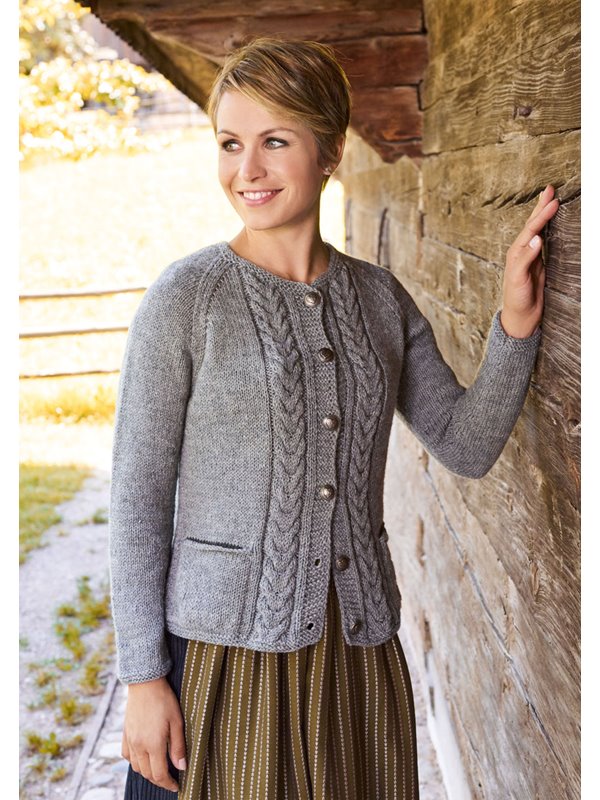 DAMENJACKE MIT KELLERFALTE Alpina von Lana Grossa