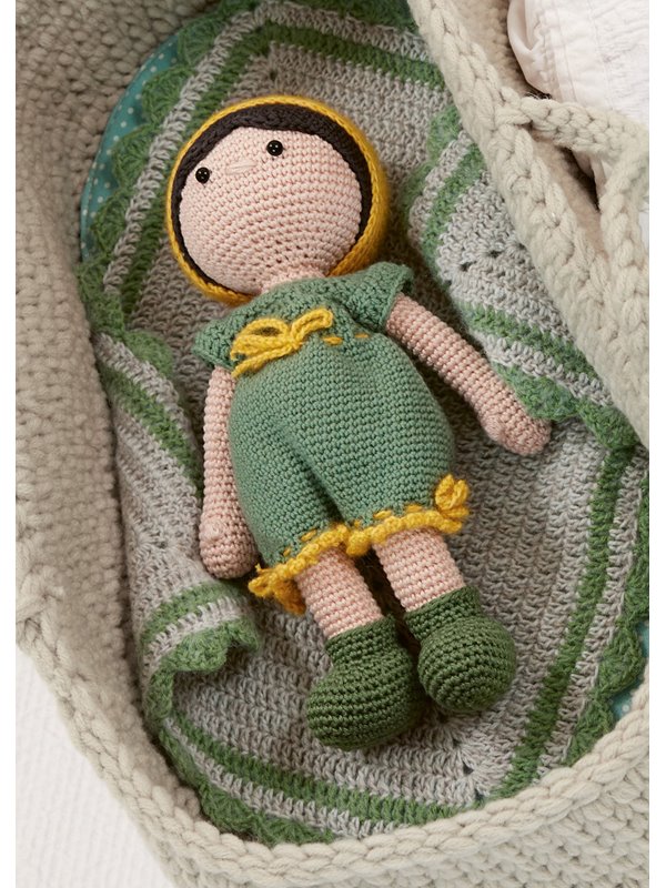 HÄKELDECKE FÜR PUPPENKORB Ecopuno von Lana Grossa