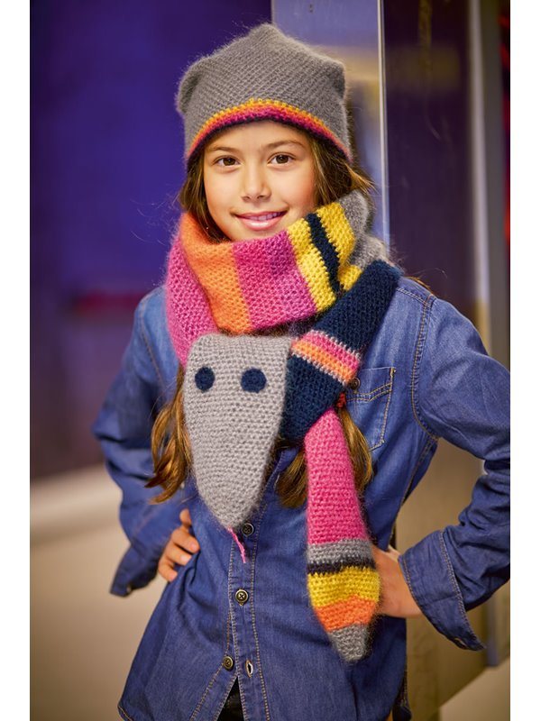 MÜTZE + SCHAL Silkhair von Lana Grossa