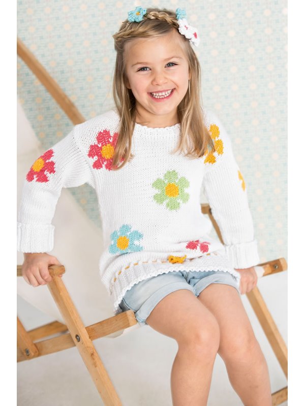 PULLOVER und BLUMEN Organico von Lana Grossa