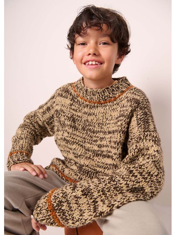 MELIERTER PULLOVER Ecopuno & Cool Merino & Cool Merino Big von Lana Grossa