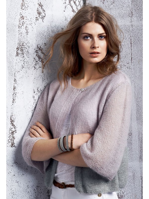 Lana Grossa JACKE MIT 1-KNOPF-VERSCHLUSS Silkhair