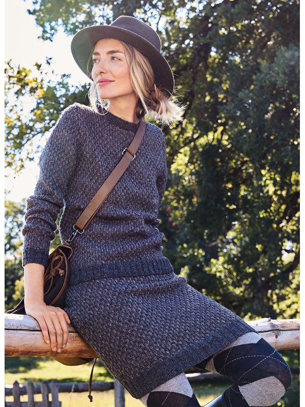 ROCK IM HEBEMASCHENMUSTER Landlust Merino 180 von Lana Grossa