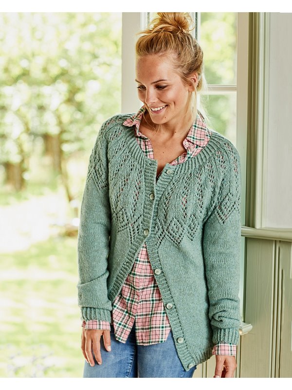 DAMENJACKE MIT AJOURPASSE Landlust Merino 180 von Lana Grossa