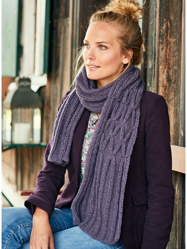 SCHAL MIT SMOKSTREIFEN Landlust Merino 120 von Lana Grossa