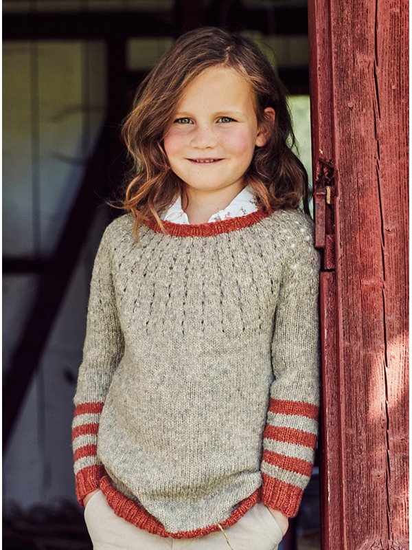 MÄDCHENPULLOVER MIT BLOCKSTREIFEN Landlust Merino 180 von Lana Grossa