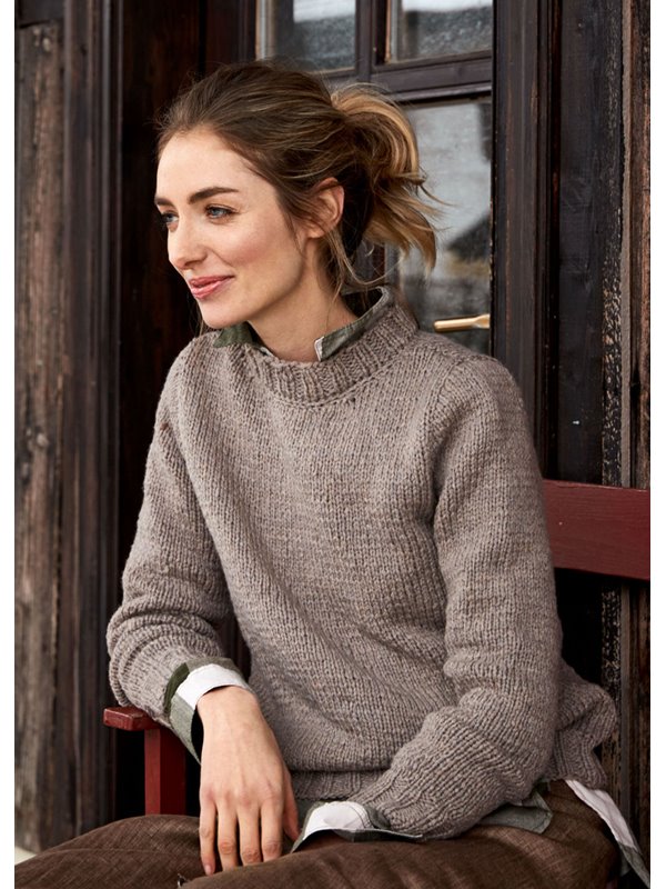 DAMENPULLOVER MIT RÜCKENTEILSCHLITZEN Landlust Merino 120 von Lana Grossa