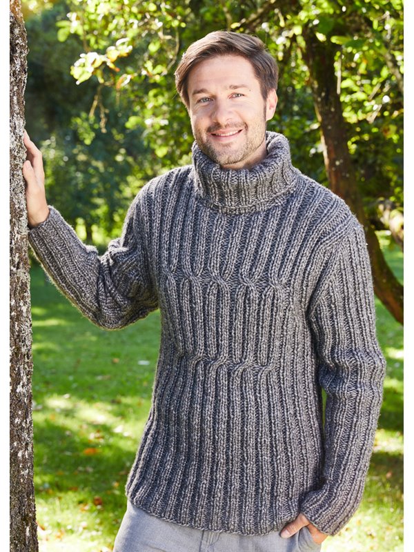 Lana Grossa HERRENPULLOVER Landlust Winterwolle