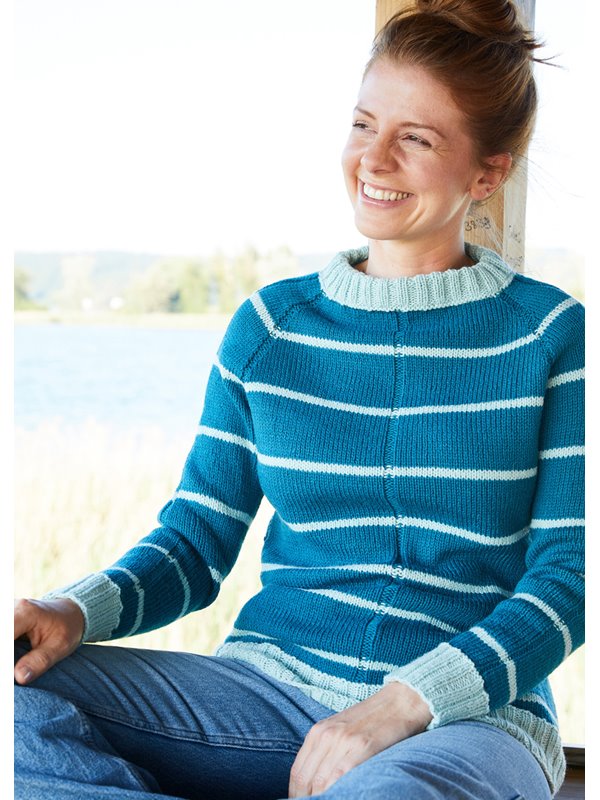 PULLOVER TOP DOWN Landlust Alpaka Merino 160 von Lana Grossa