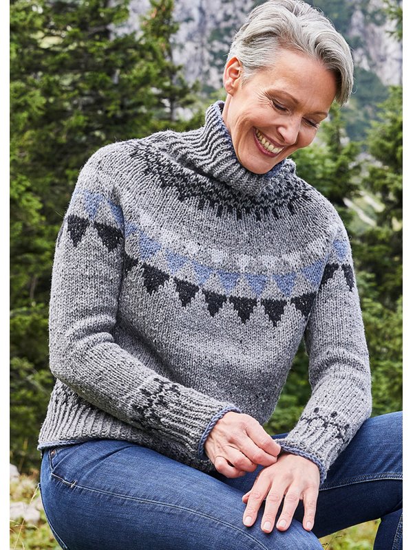 RUNDPASSENPULLOVER Landlust-Soft-Tweed 90 von Lana Grossa