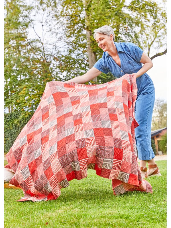 PATCHWORK-DECKE Landlust Baumwolle von Lana Grossa