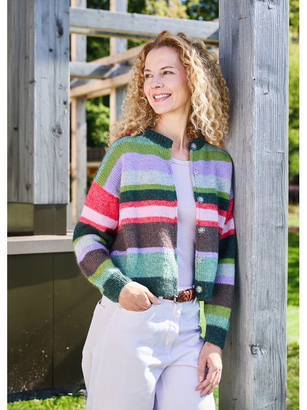 Lana Grossa GESTREIFTE JACKE Landlust Alpaka Merino 160 & Landlust Kidmohair