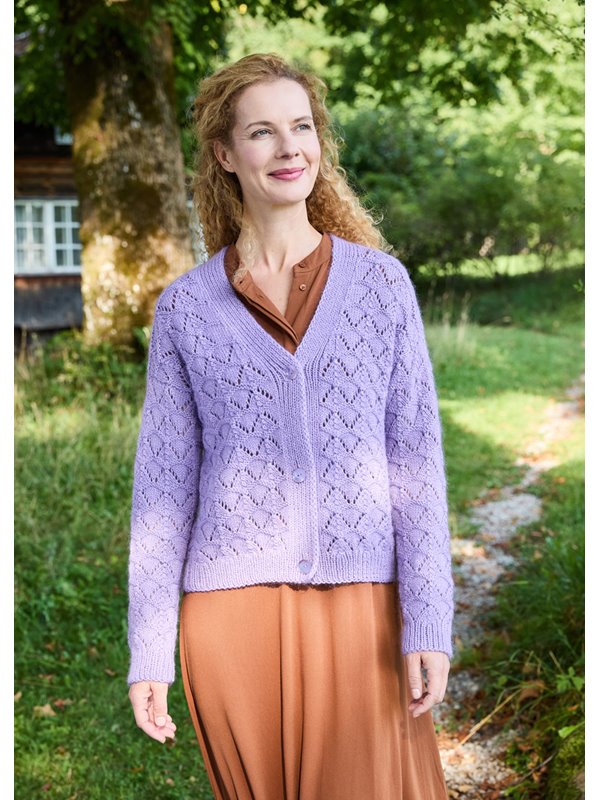 Lana Grossa JACKE IM AJOURMUSTER Landlust Alpaka Merino 160 & Landlust Kidmohair