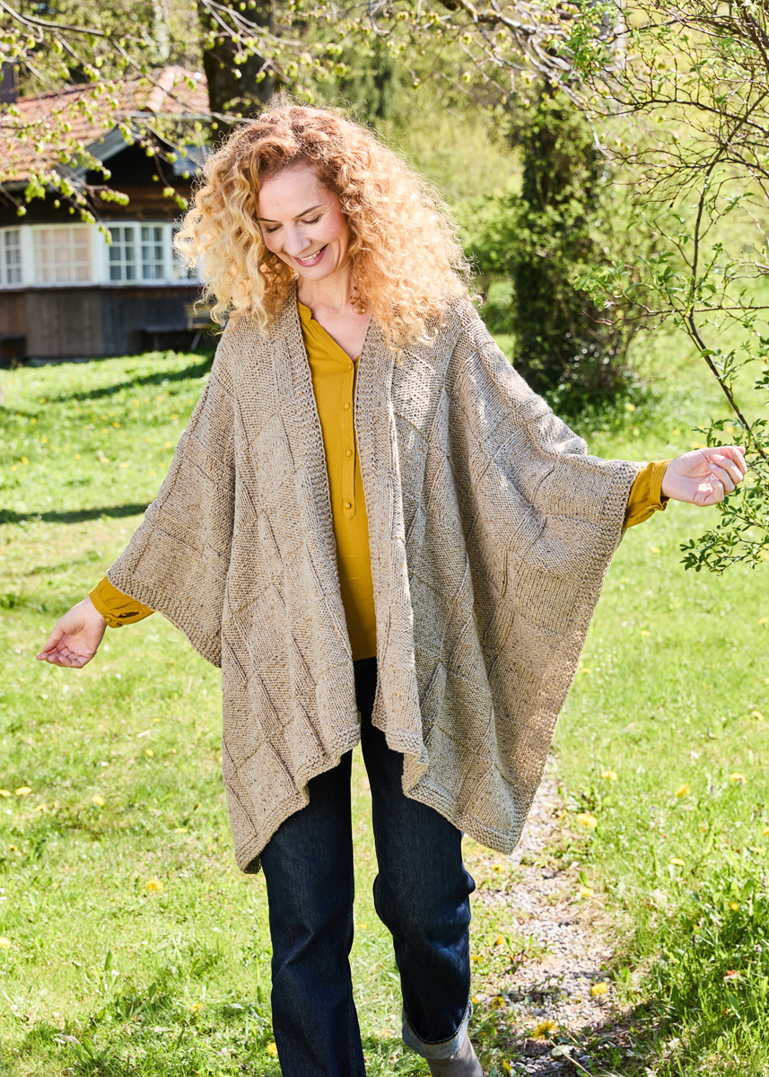 PONCHO Landlust Soft Tweed 90 von Lana Grossa