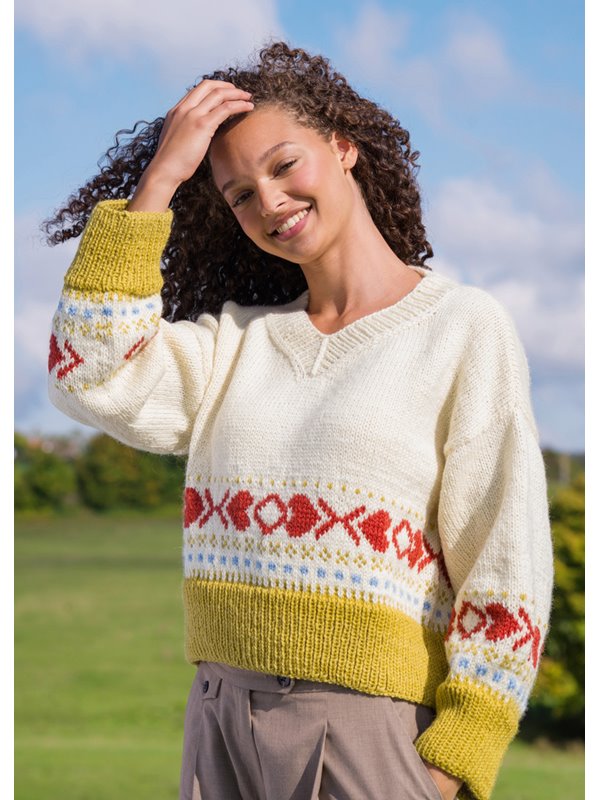 V-PULLOVER Landlust Naturwolle von Lana Grossa