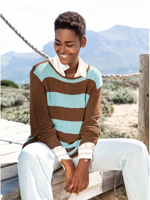 PULLOVER Solo Lino Melange von Lana Grossa