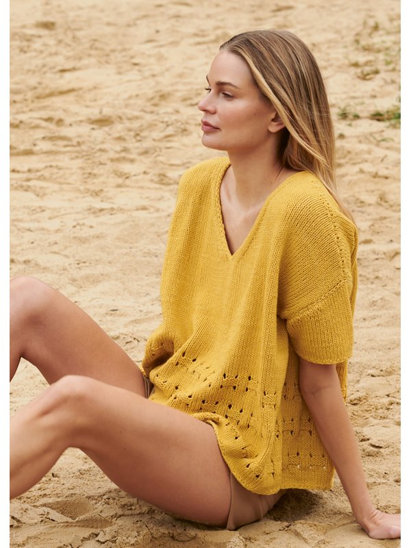 SHIRT MIT FLECHTMUSTERBORDÜREN Fourseason von Lana Grossa