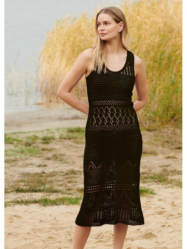 KLEID IM LOCHMUSTERMIX Solo Lino von Lana Grossa