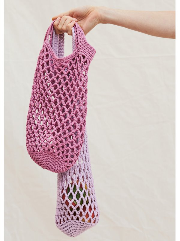 Lana Grossa HÄKELTASCHE IM NETZMUSTER Cashseta