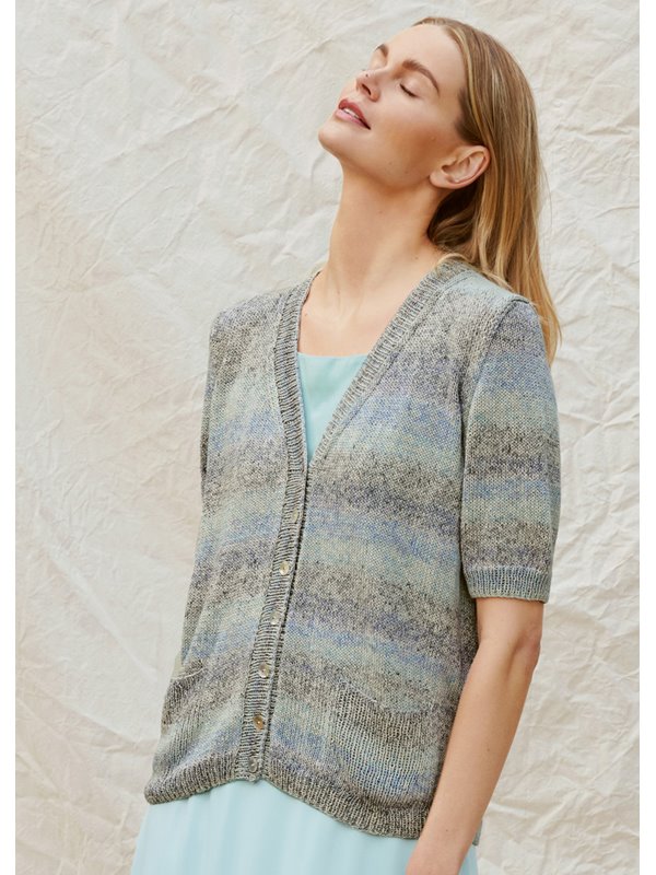 Lana Grossa CARDIGAN GLATT RECHTS Solo Lino Print