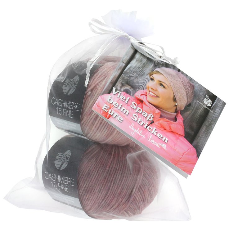 MAGDALENA NEUNER STRICKPAKET - MÜTZE Cashmere 16 Fine | 01 und 19