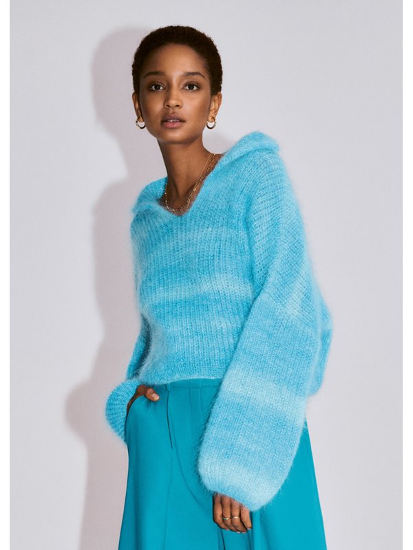 Lana Grossa PULLOVER Silkhair Haze Dégradé