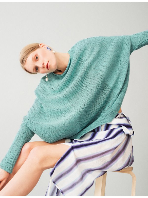 PULLOVER Solo Lino Melange von Lana Grossa