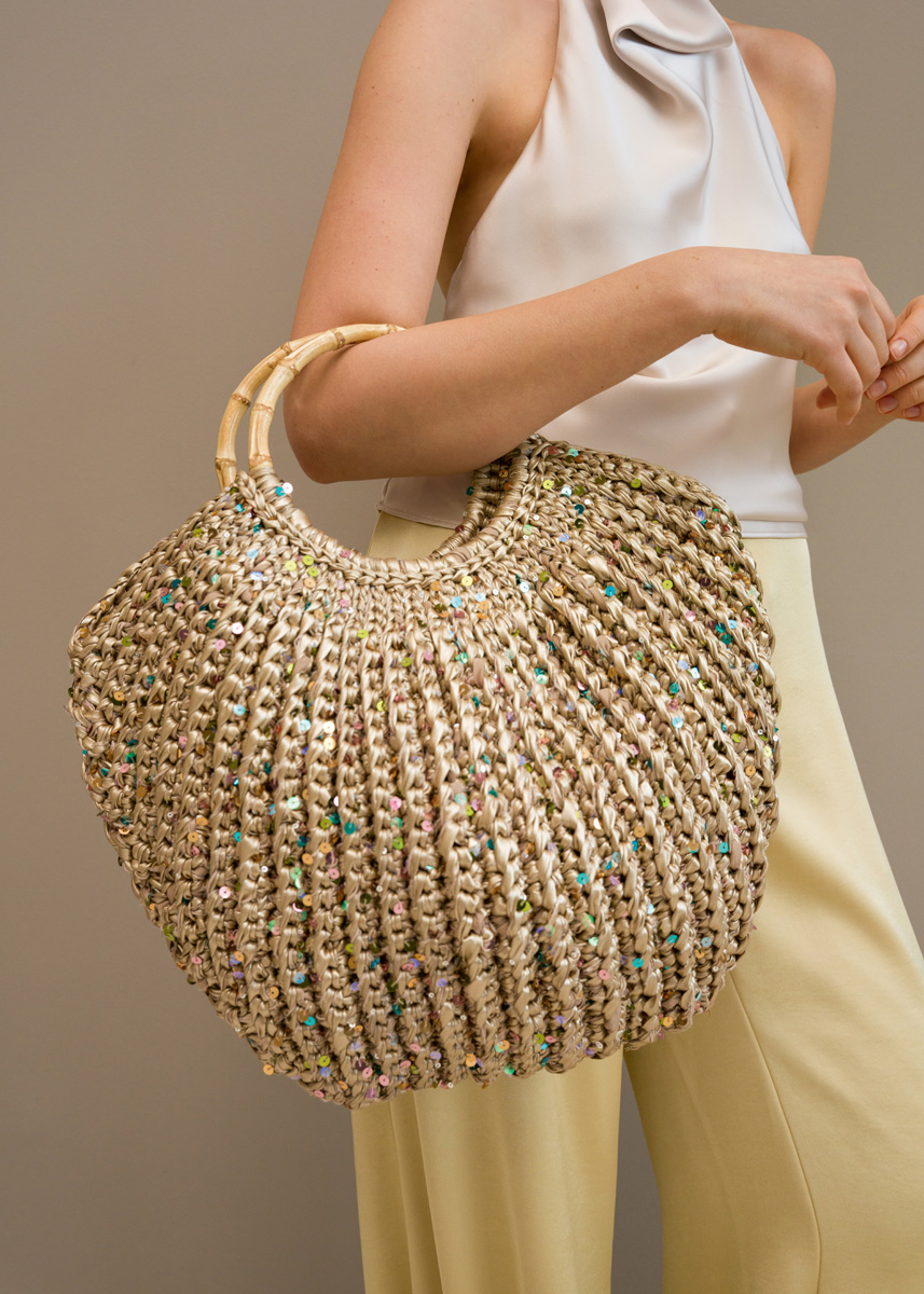 GLITZERKORBTASCHE The Loop & Cosmo von Lana Grossa