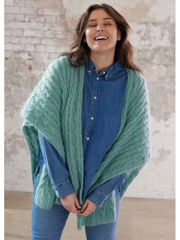 PONCHO-TUCH LIFFEY Ecopuno & Silkhair von Lana Grossa
