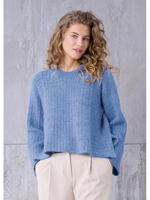 BASIC RIB SWEATER Cool Wool Vintage & Silkhair von Lana Grossa