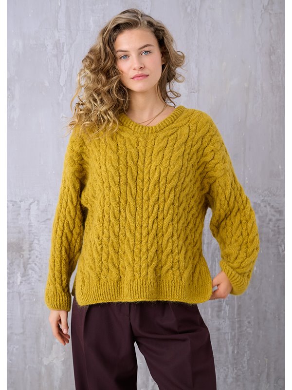 COZY CABLE SWEATER Ecopuno & Setasuri von Lana Grossa